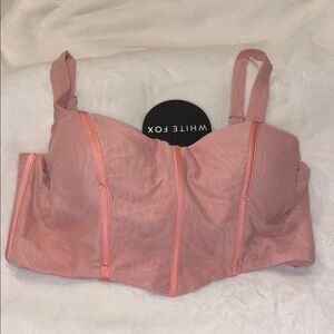 NWT White Fox Bustier